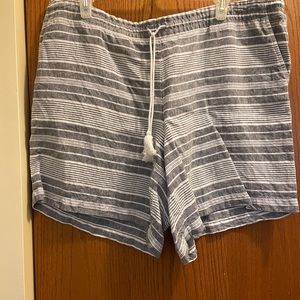J Jill Linen Grey/Blue Shorts